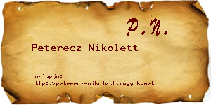 Peterecz Nikolett névjegykártya